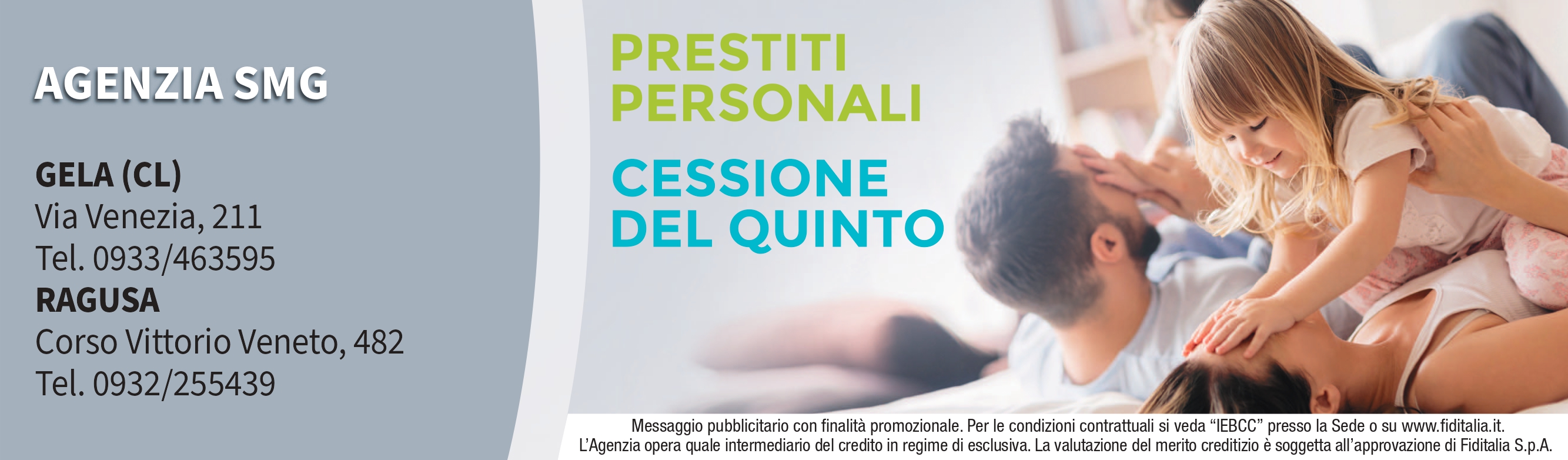 Contatti Agenzia SMG SRL filiali Fiditalia - Prestiti personali, Cessione del quinto